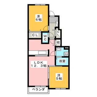 モデレート B【1階】の間取り