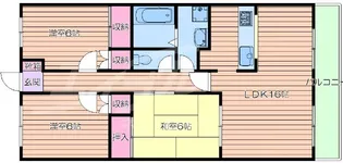 ヴェッサーエントラン【3階】の間取り