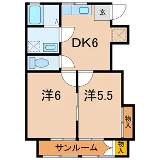 茜荘【2階】の間取り
