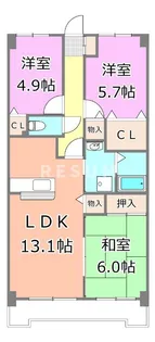 千葉県千葉市中央区末広1【マンション】の間取り
