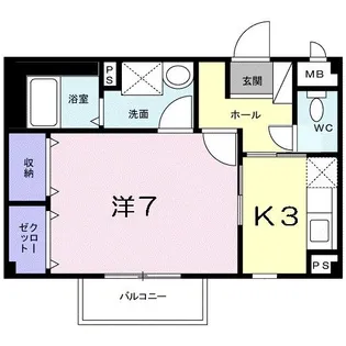 ラ・ポルト【1階】の間取り