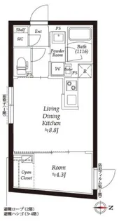 グローリオシェルト永福町【4階】の間取り