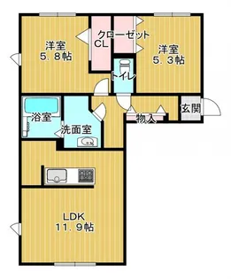 パークヴィラ杉水I【1階】の間取り