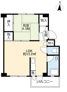 UR香里【4階】の間取り