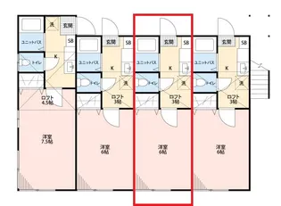 シャ ネル富士見台【1階】の間取り