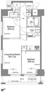 2LDKの間取り画像