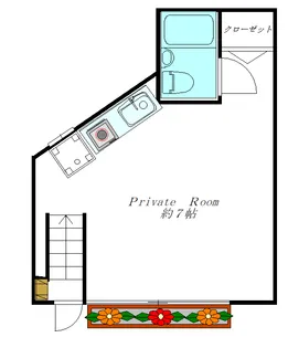 ハイツカサイ【1階】の間取り