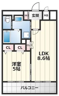 Luxe新大阪1【8階】の間取り