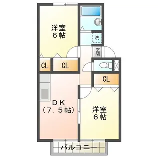 ル・クレール【2階】の間取り