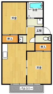 プレジールハイツ【1階】の間取り