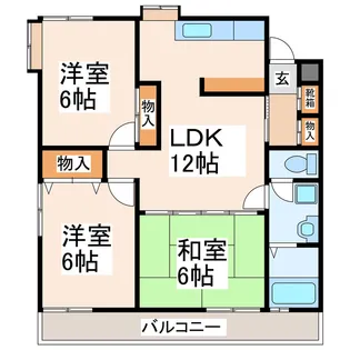 ファミール城南【3階】の間取り
