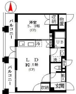 高井戸第2ハイホーム【8階】の間取り