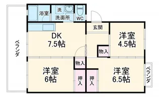 タプラ旭町【2階】の間取り