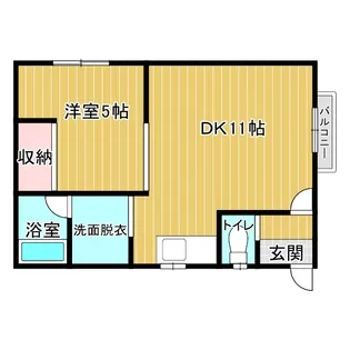 M Kハイツ C【1階】の間取り