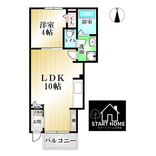 1LDKの間取り画像