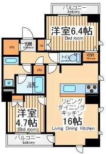 ビラ・アペックス相模原【9階】の間取り