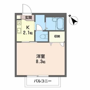 CASA安宅 B棟【2階】の間取り