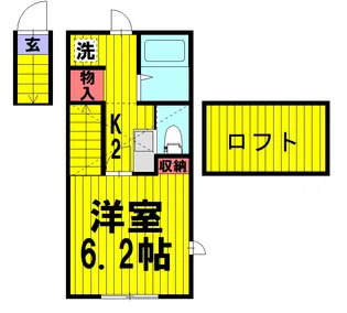 埼玉県草加市旭町5【アパート】の間取り