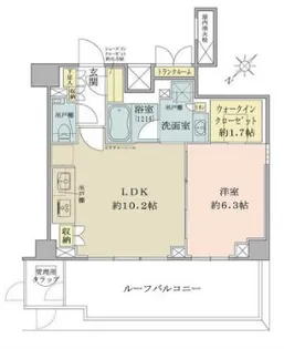 ザ・パークワンズ目黒不動前【6階】の間取り