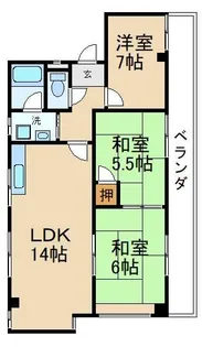 エスポワール交野(私部4丁目)【2階】の間取り