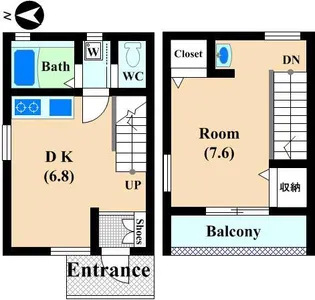 神奈川県川崎市中原区下小田中3【一戸建】の間取り