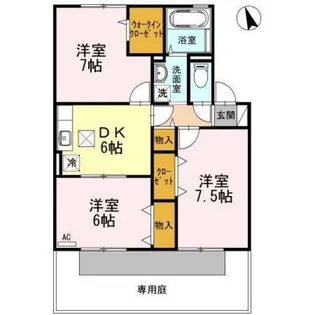 ラ・デファンス【1階】の間取り