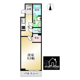 マリオ北島D【3階】の間取り