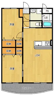 プレジールコート カルハマ【3階】の間取り