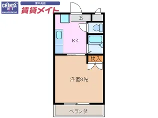 コーポカトウII【3階】の間取り