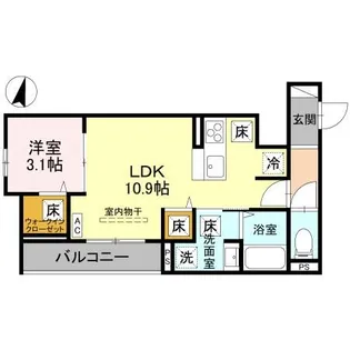 埼玉県さいたま市南区鹿手袋7【アパート】の間取り
