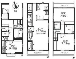 千葉県船橋市前原西1【一戸建】の間取り