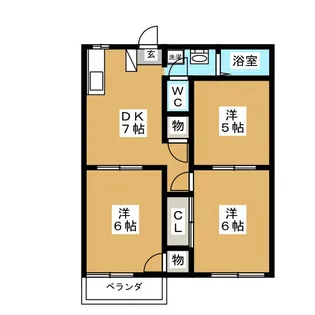 グリーンヒルズ B【2階】の間取り