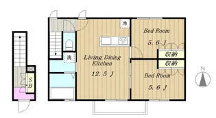 フォレストメゾン聖蹟B【2階】の間取り