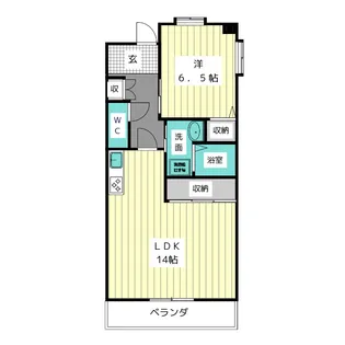 アーバンラフレ虹ヶ丘西6号棟【4階】の間取り