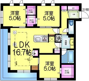 セラ ルシャト船橋【2階】の間取り