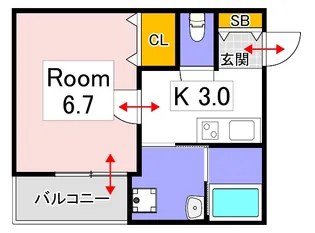 ヴィーナスコート島田本町【3階】の間取り