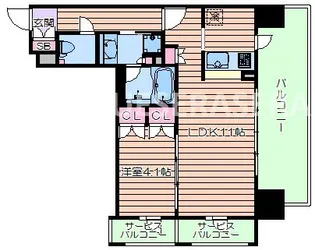 ザ・大阪レジデンス備後町【8階】の間取り