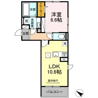 熊本県熊本市東区保田窪本町【アパート】の間取り