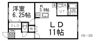 ERUSIA(エルシア)【1階】の間取り