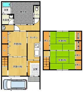 兵庫県尼崎市今福2【一戸建】の間取り
