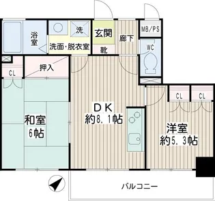 神奈川県横須賀市船越町1【マンション】の間取り