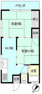 フラット横浜【2階】の間取り