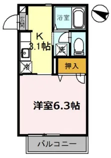 れんげハイツ【1階】の間取り