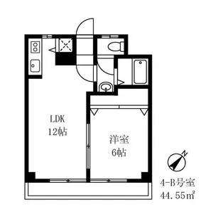 晴美ビル【4階】の間取り