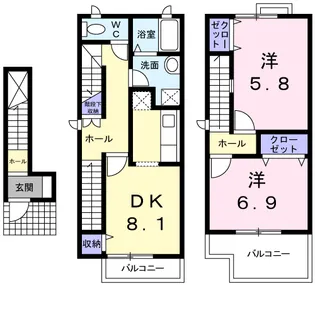 グリーンホーム南里の間取り