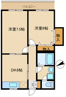 グランツハイム【2階】の間取り