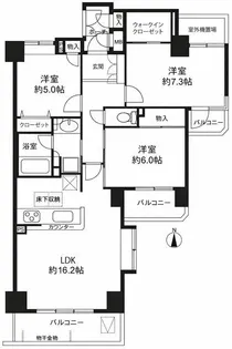 クレッセント中馬込II【4階】の間取り