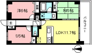 セイガステージ飛田給【2階】の間取り