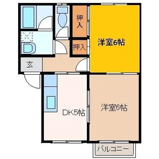 ハイツYu【1階】の間取り