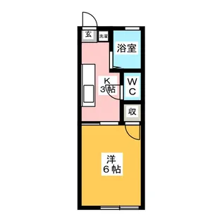 東名ハイツA棟【2階】の間取り